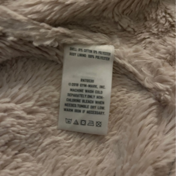 Crazy 8s shearling lined denim moto jacket. Size 7-8 - Picture 5 of 7